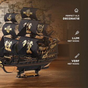 3D Houten Bouwpakket &quot;The Seahorse Barque&quot;