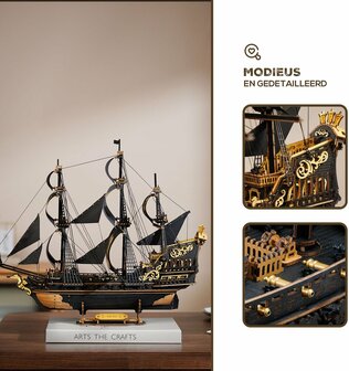 3D Houten Bouwpakket &quot;The Seahorse Barque&quot;