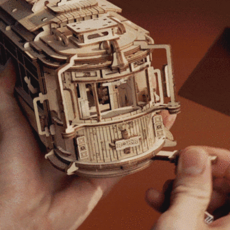 3D Houten Bouwpakket &quot;Classic City Tram &quot;