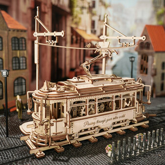 3D Houten Bouwpakket &quot;Classic City Tram &quot;