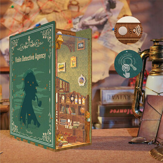 Boekensteun Bouwpakket &quot;Violin Detective Agency&quot;