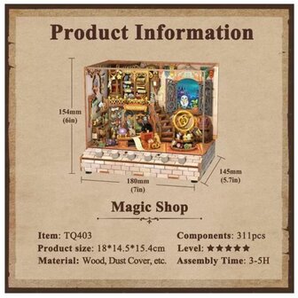 3D Houten Bouwpakket &quot;Magic Shop&quot;
