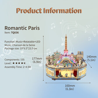 Muziekdoos &quot;Romantic Paris&quot;