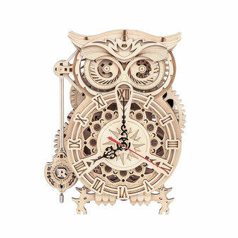 3D Houten Bouwpakket "Owl Clock "
