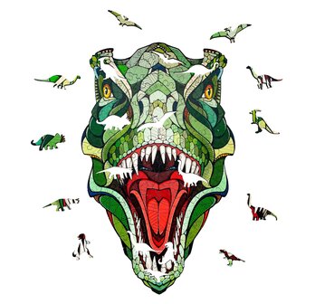 Houten Legpuzzel "T-Rex"