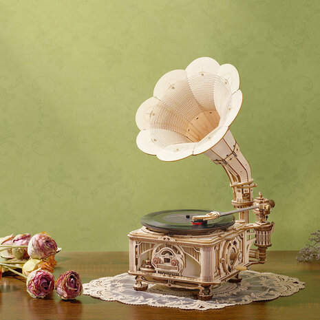 3D Houten Bouwpakket "Classic Gramophone"