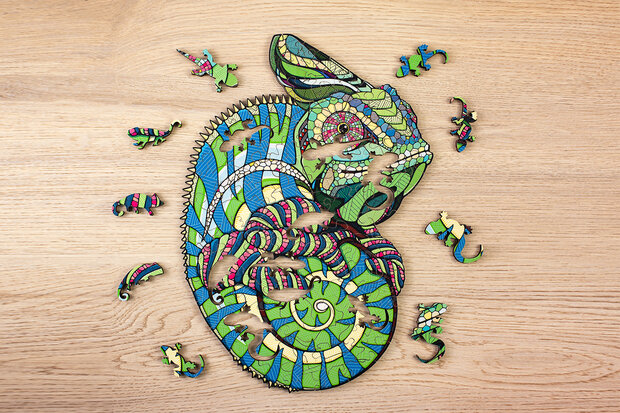 Houten Legpuzzel "Kameleon"