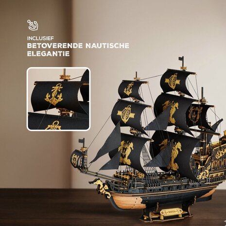 3D Houten Bouwpakket "The Seahorse Barque"