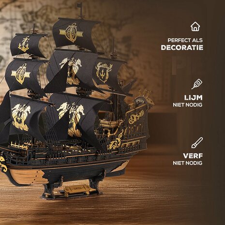 3D Houten Bouwpakket "The Seahorse Barque"