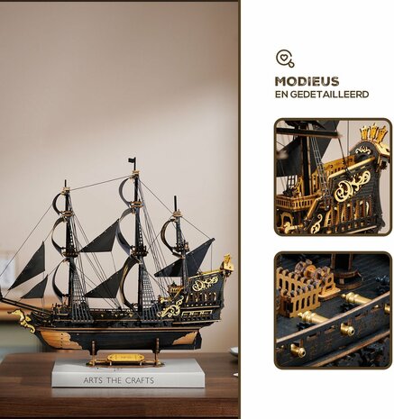 3D Houten Bouwpakket "The Seahorse Barque"