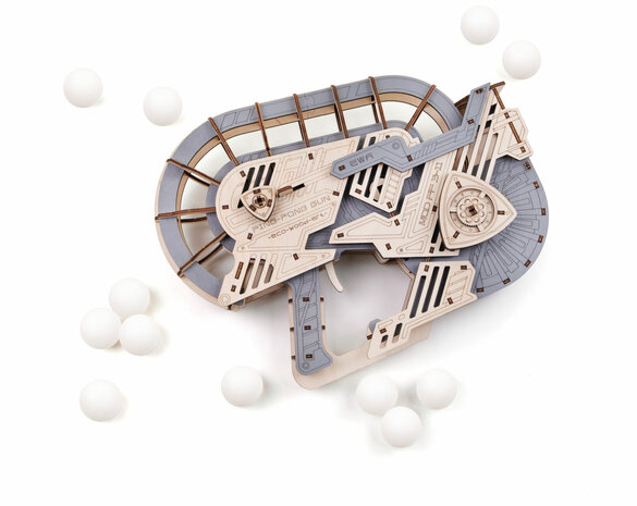 3D Houten Bouwpakket "Ping Pong Gun"