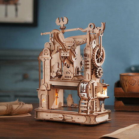 3D Houten Bouwpakket "Classic Printing Press"