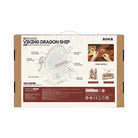 3D Houten Bouwpakket "Viking Dragon Ship"
