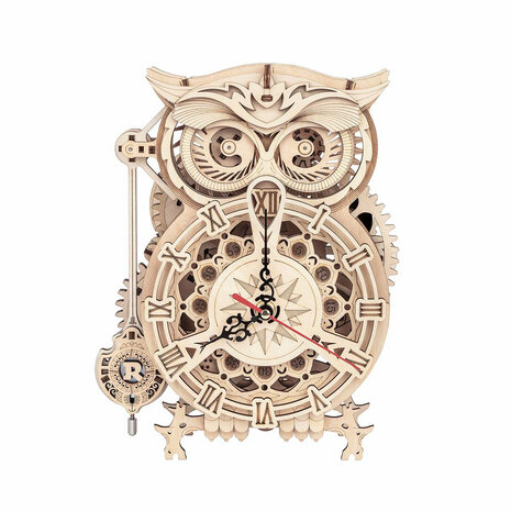 3D Houten Bouwpakket "Owl Clock "