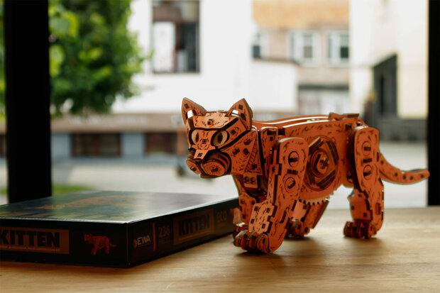 3D Houten Bouwpakket "Kitten Ginger"