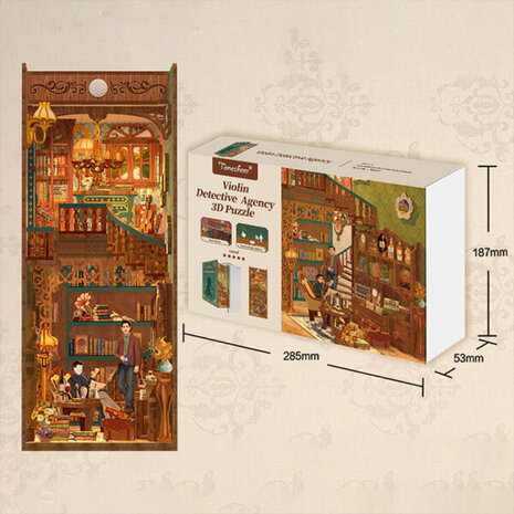 Boekensteun Bouwpakket "Violin Detective Agency"