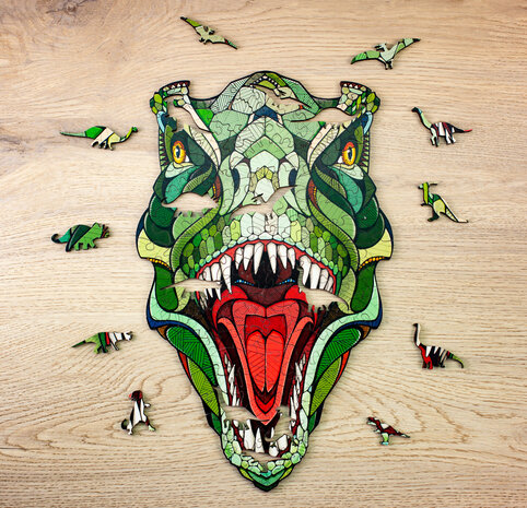 Houten Legpuzzel "T-Rex"