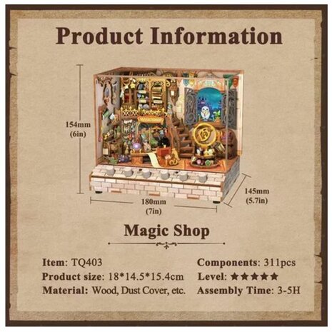 3D Houten Bouwpakket "Magic Shop"